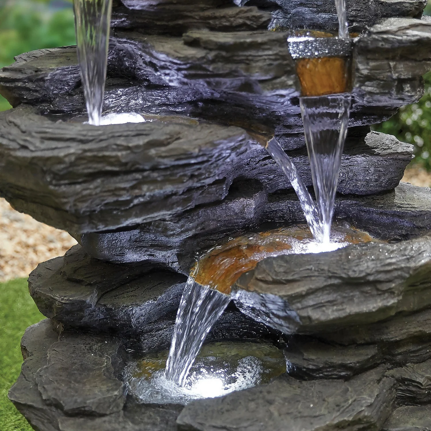 Stylish Fountain Hinoki Springs Water Feature With LEDs - Image 3