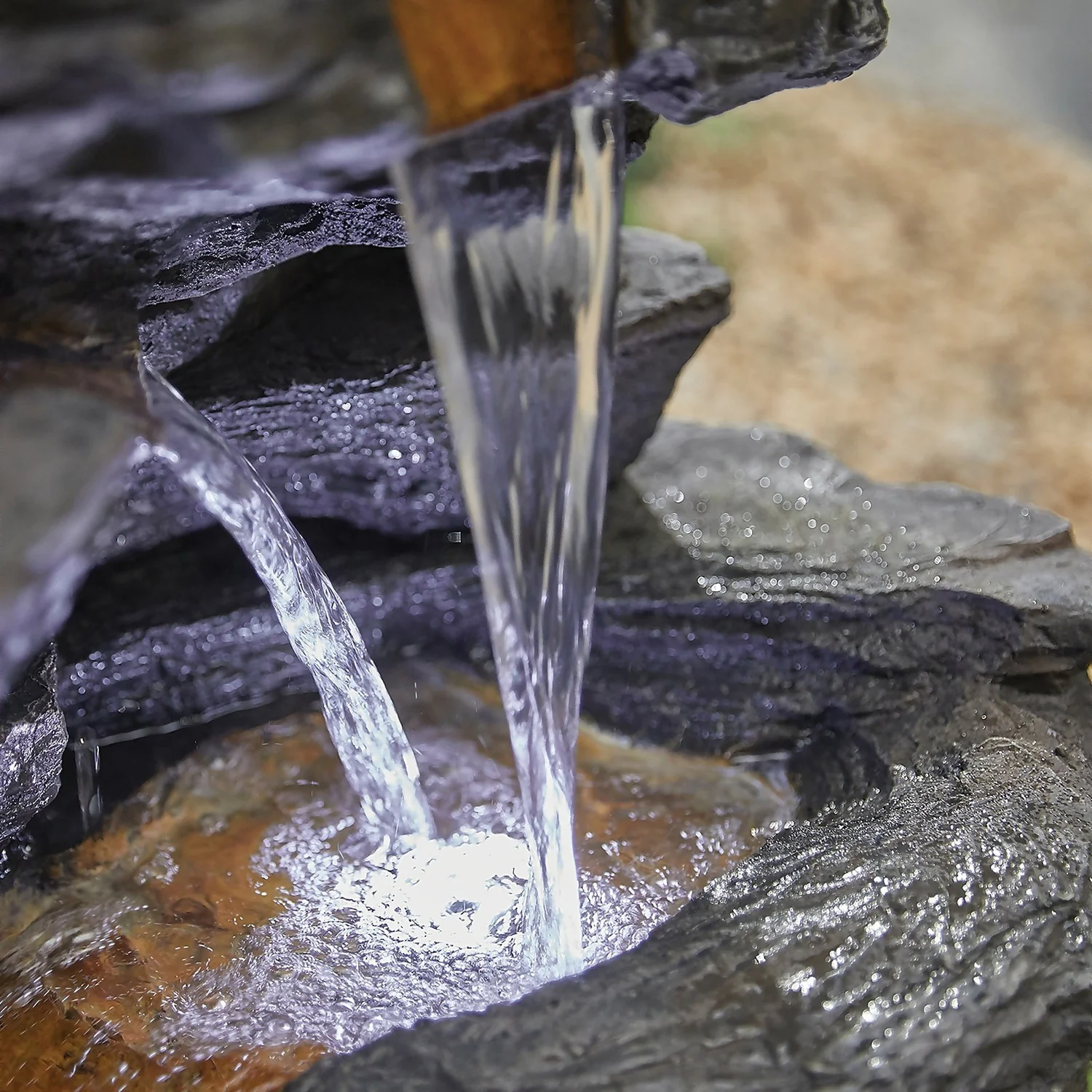 Stylish Fountain Hinoki Springs Water Feature With LEDs - Image 4