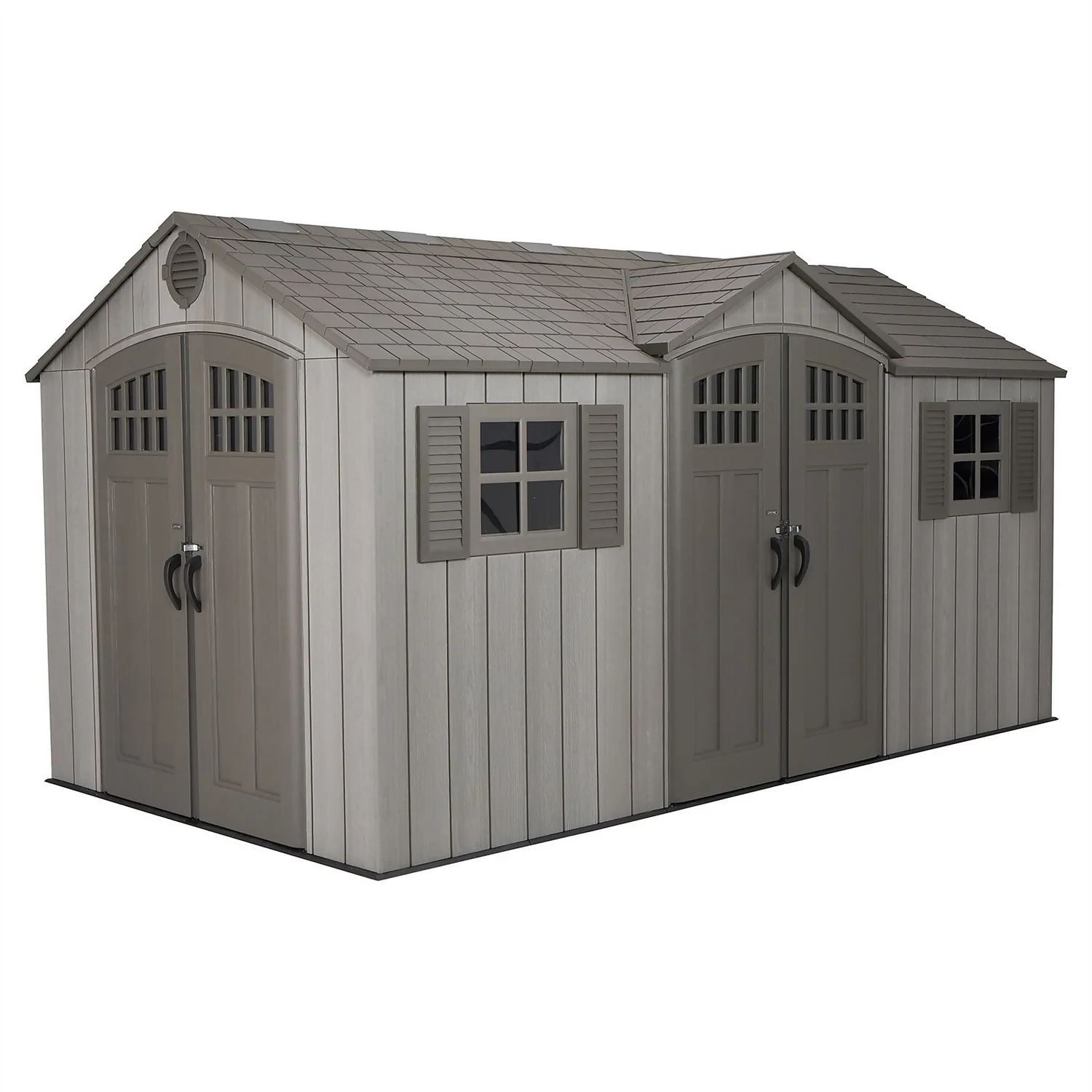 Lifetime 15 X 8ft Rough Cut Dual Entry Outdoor Storage Shed - Installation Included