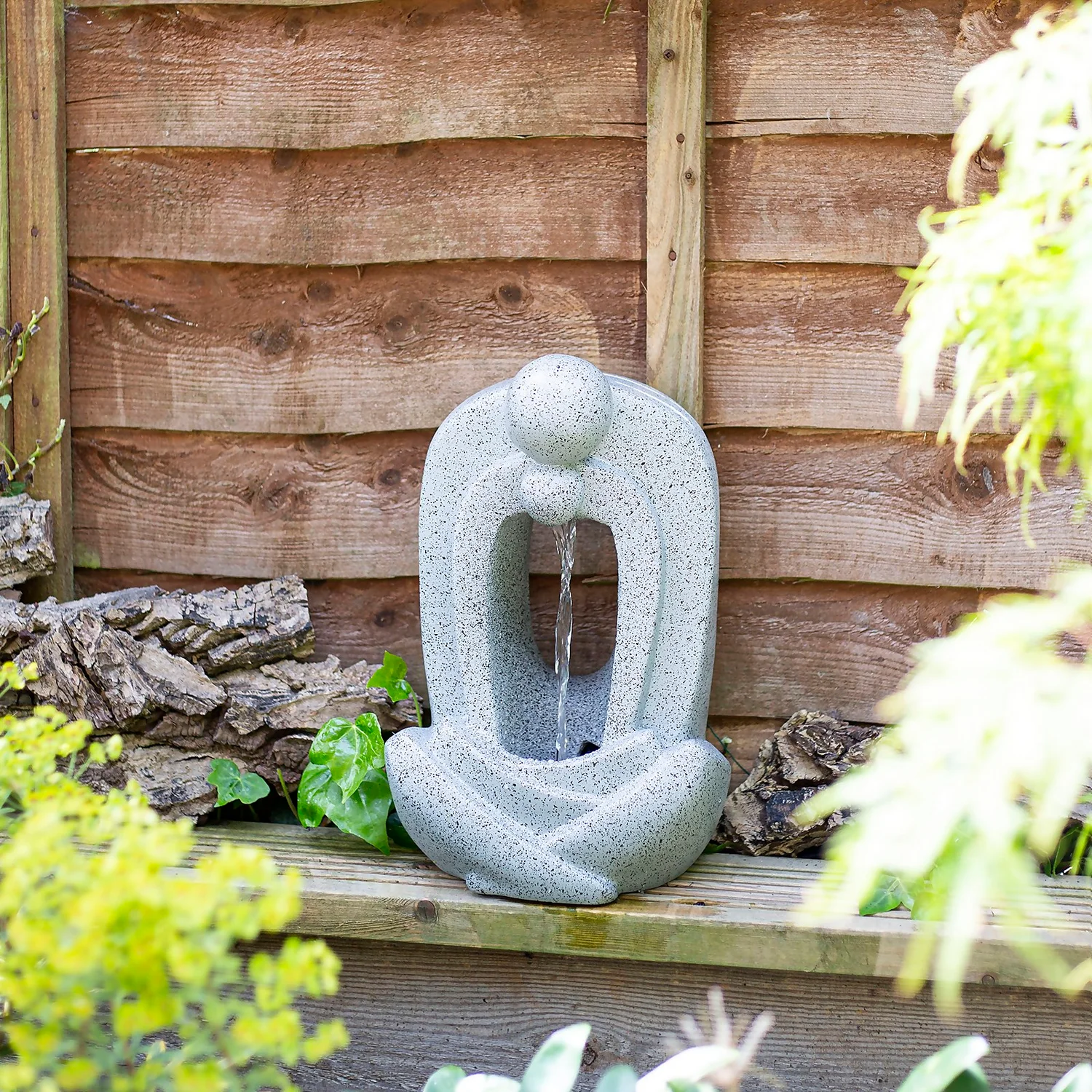 Stylish Fountain Zen Pour Garden Water Feature With LEDs - Image 4