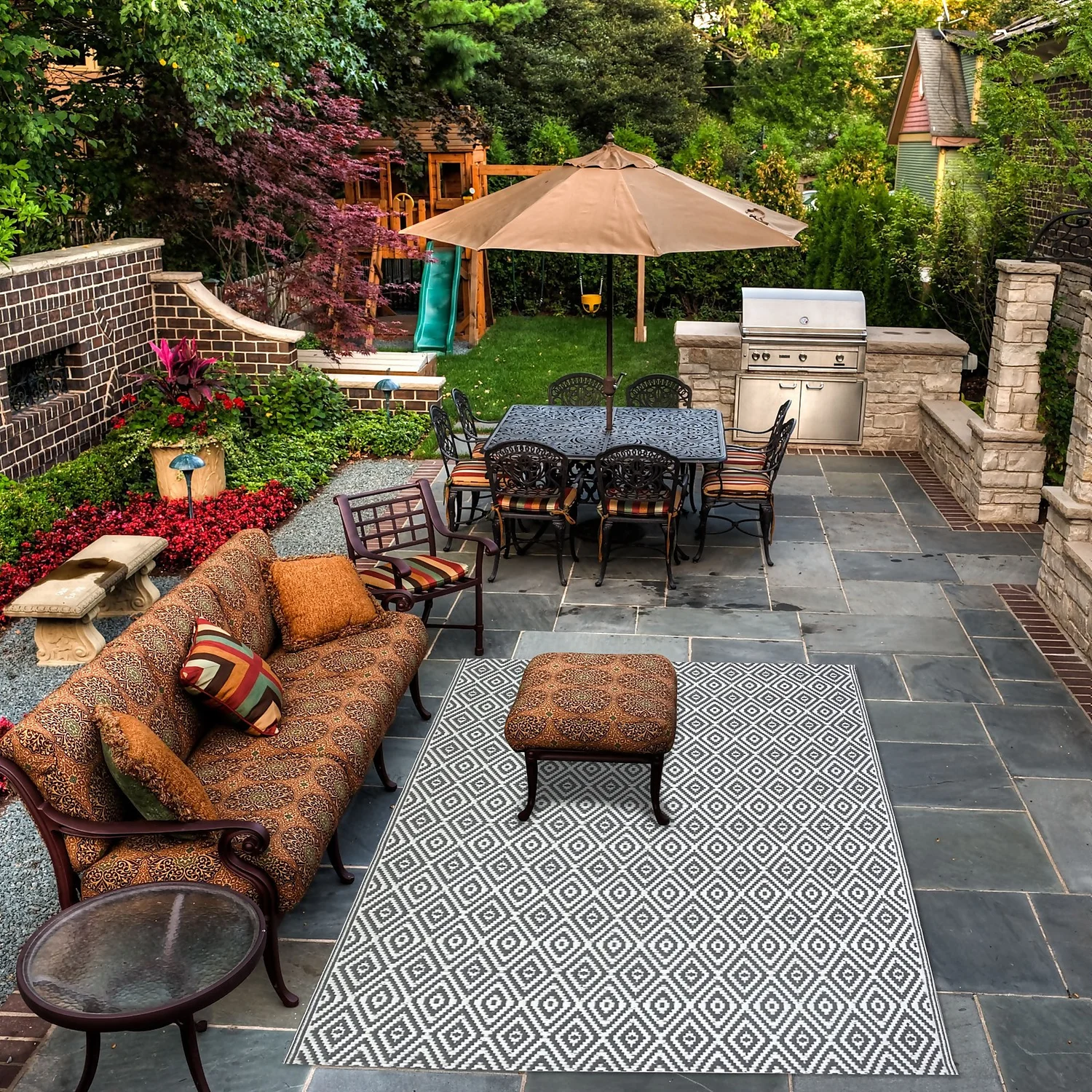 Homebase Outdoor Rug - Grey 240x300cm - Image 3