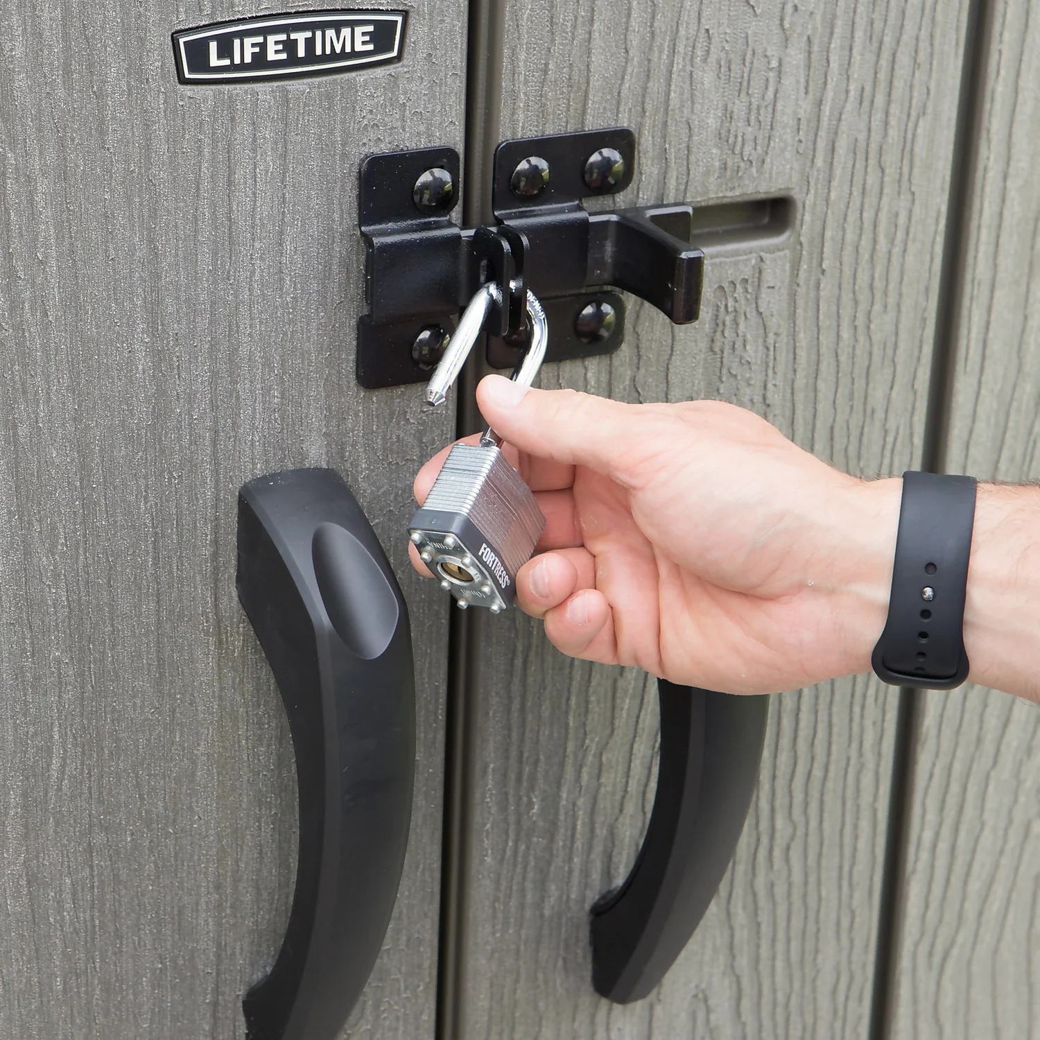 LIFETIME 1500L Vertical Storage Shed - Rough-Cut Brown - Image 8