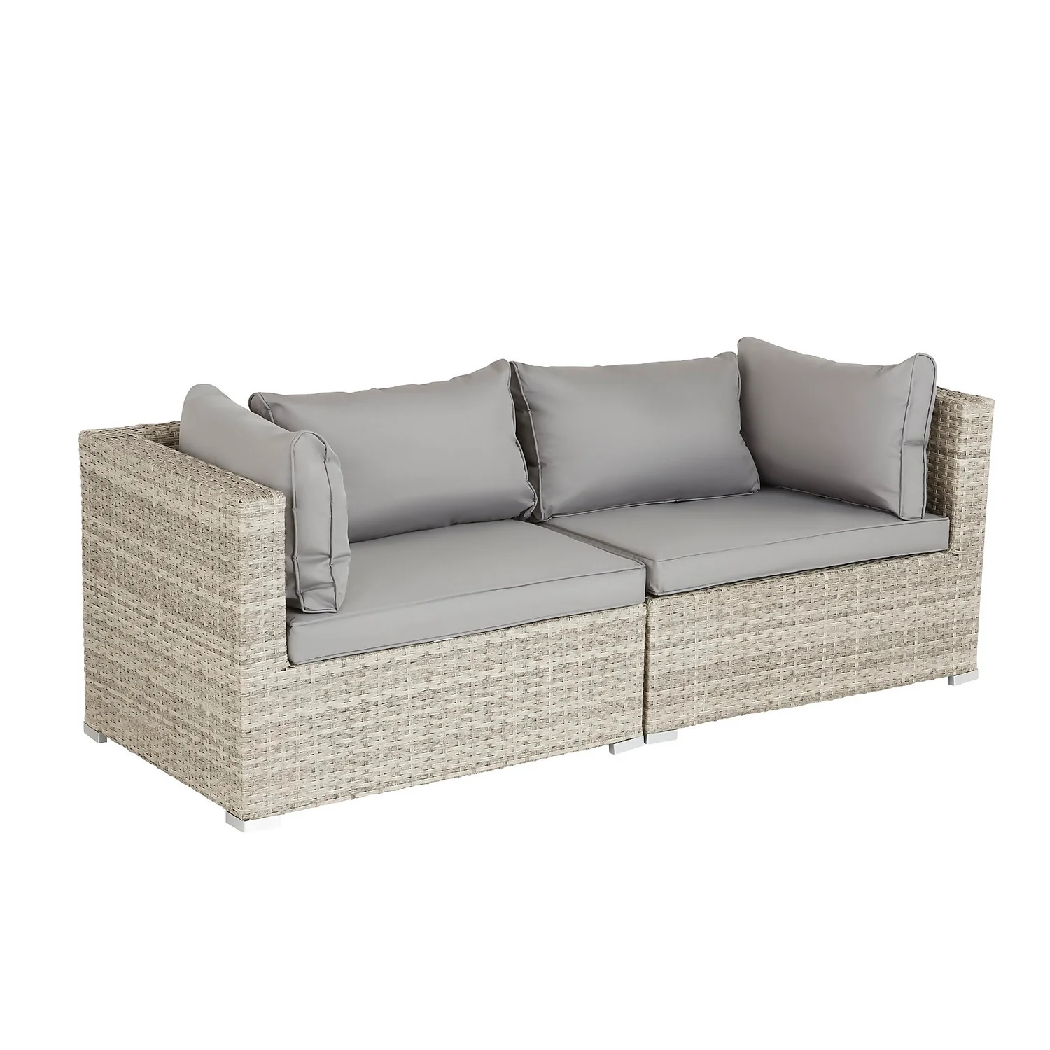 Cairo Grey Rattan Effect Garden Sofa Set - Image 4